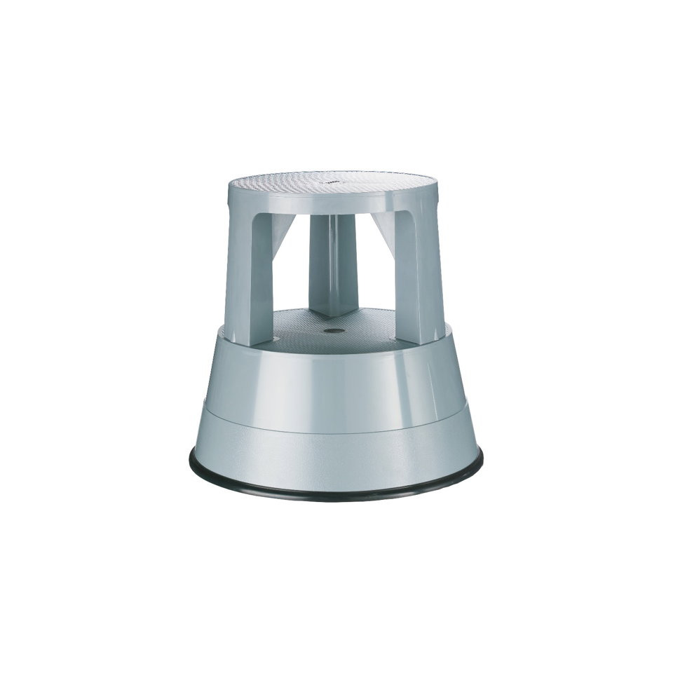 Hocker, Schuhtritt, Metall, Silber, Rutschfeste Basis