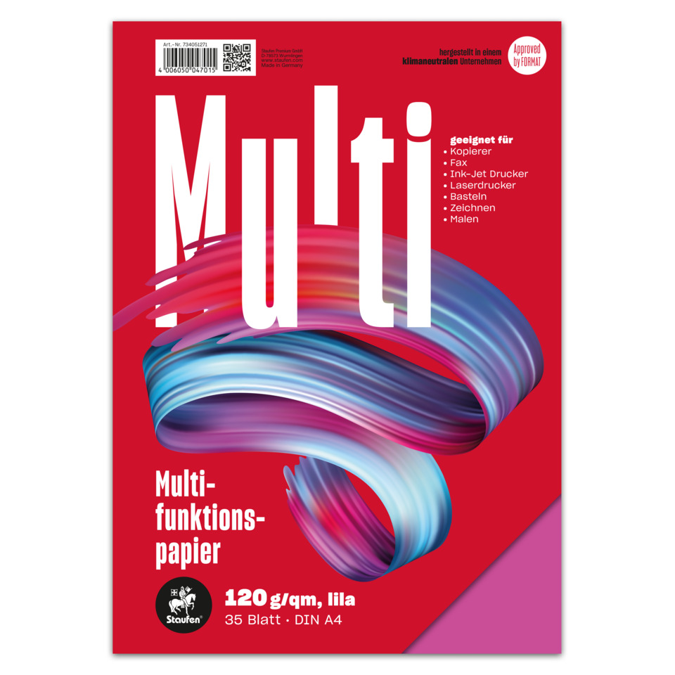 Multifunction Paper, DIN A4, 120 g/m², lila, bunt