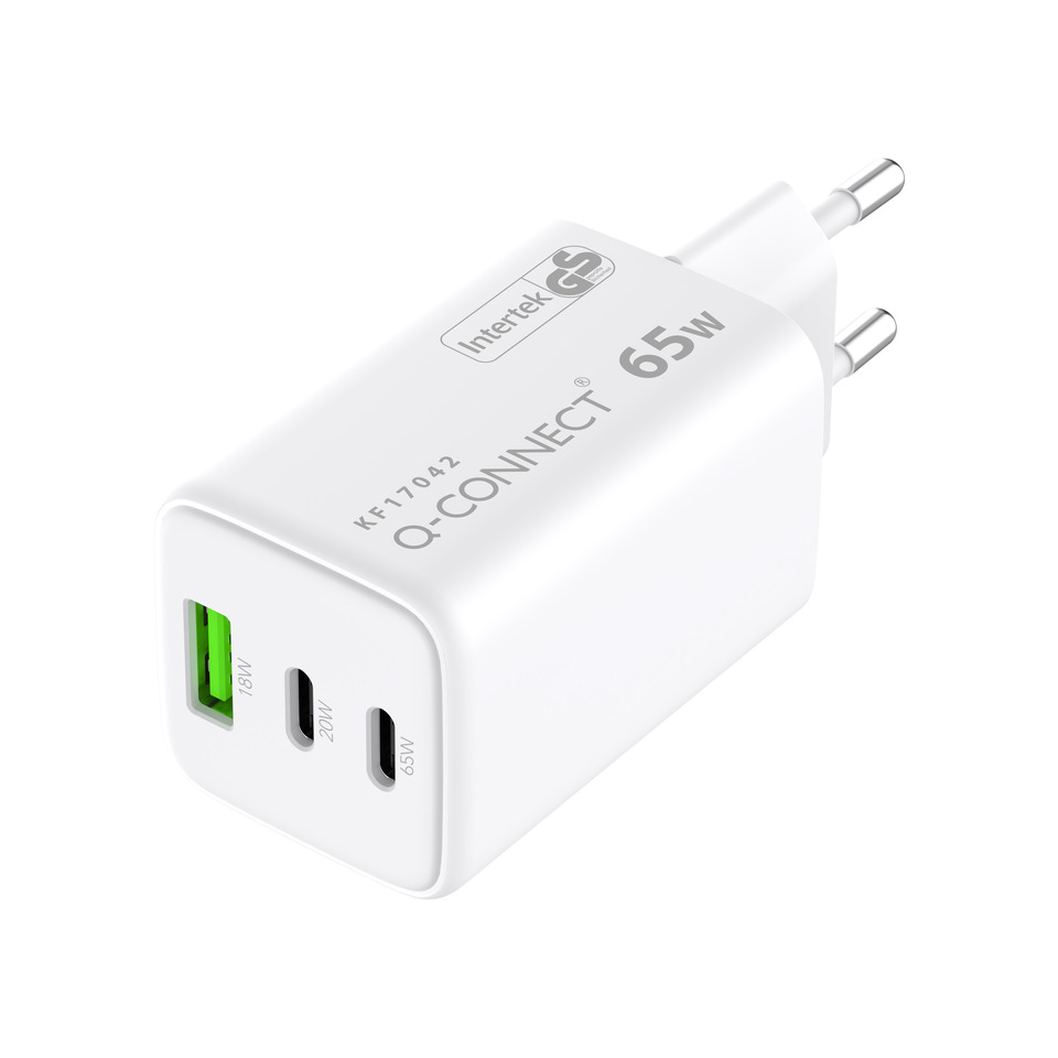 Q-Connect, 65W, USB-C, Ladeadapter, EU-Stecker