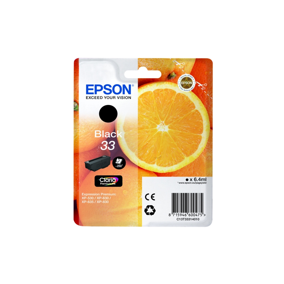 Tintenpatrone, Schwarz, EPSON, XP-830 kompatibel, 6.4 ml