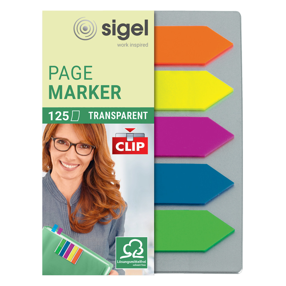 Seitenmarker, Neon-Marker, Highlight, Stiftmarker, transparent, Marker, Sticker note, bunte Pfeile, Seitenmarker, Transparent