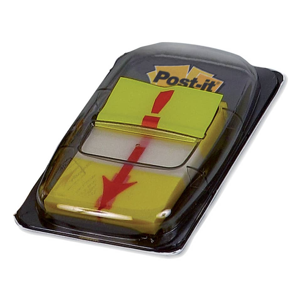 Post-it, Haftnotizen, neon gelb, Pfeil, Verpackung
