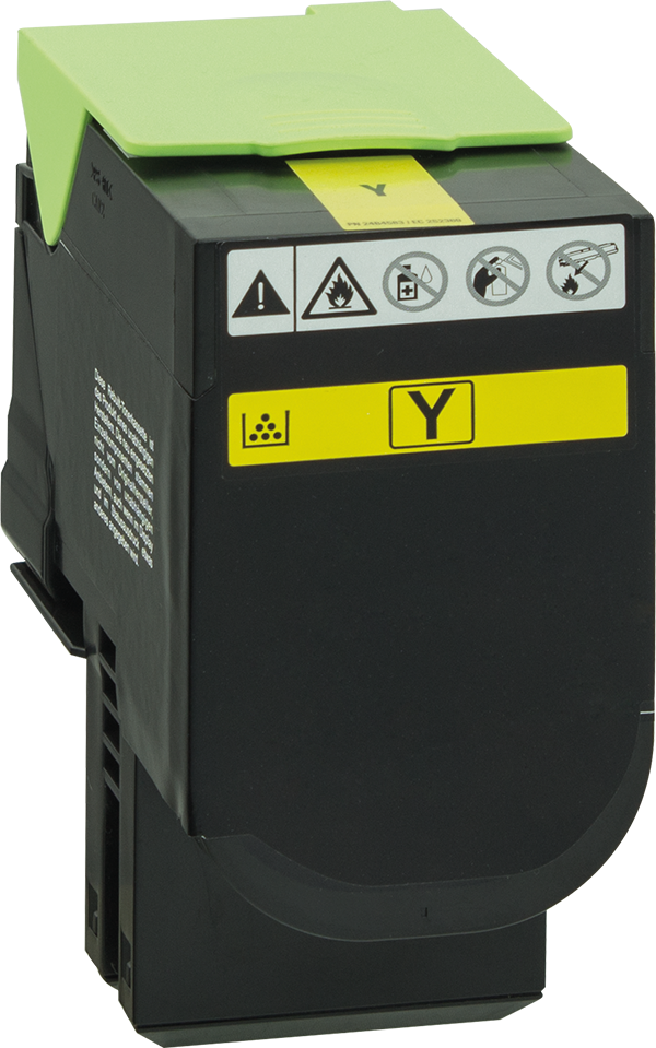 Gelb Rebuilt Tonerkassette für Lexmark CS421, CX421, CX522