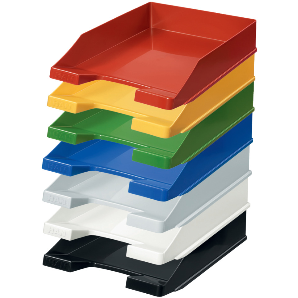 sorting-tray, stackable, plastic, colored, tray