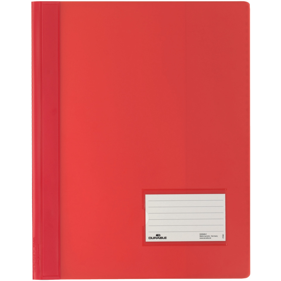 Ordner, Kunststoff, Rot, A4-Format, Reißverschluss