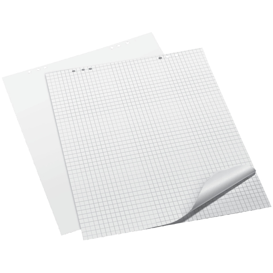 Flipchartblock, 68x99cm, 20 Blatt, blanko Q-CONNECT KF18928 Seite, Text, Papier