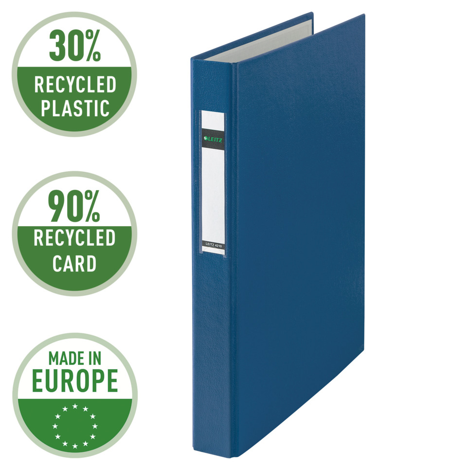 Binderset, Ordner, blauer Ordner, Büro-Ordner, Recycling-Material