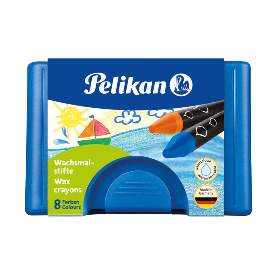 Wachsmalstifte, Kinderkunstset, 8 Farben, Wachsfarben, Buntstifte-Set