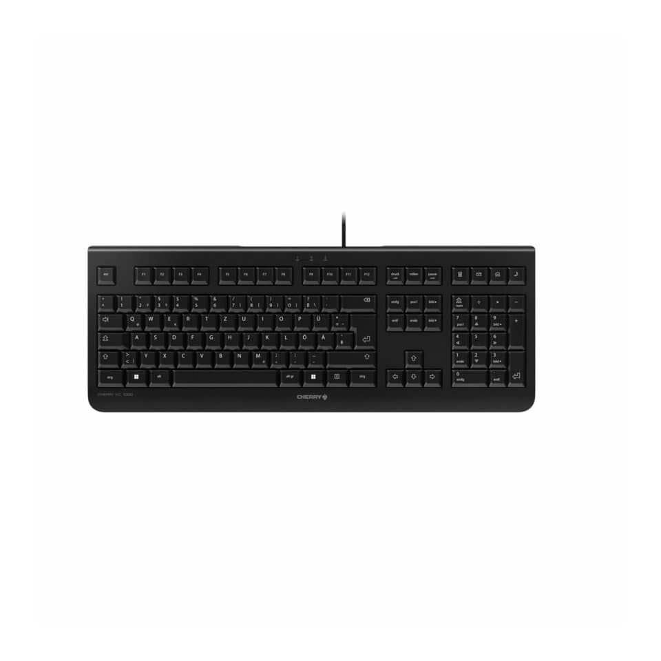 Tastatur, Arbeitsplatz?, Schwarz, Tastatur mit Kabel, Vollständige Größe