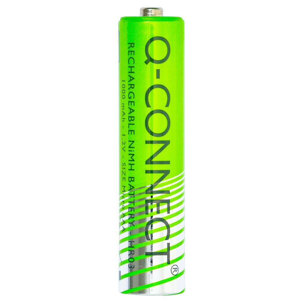 Batterie Akku, HR03/AAA/Micro, NiMH 1000mAh, 2 Stück Q-CONNECT KF15164
