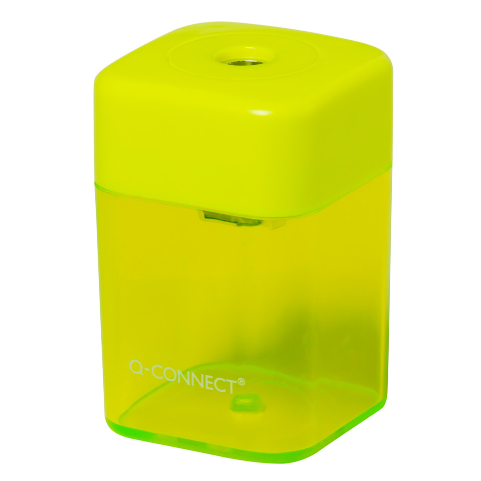 spitzer, Spitzer, Kunststoff, neon-gelb, Q-CONNECT