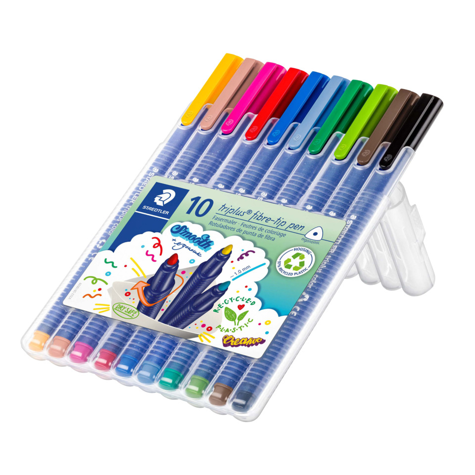 Filzstifte, Marker, 10er-Set, Farbmarker, Schablonenstifte