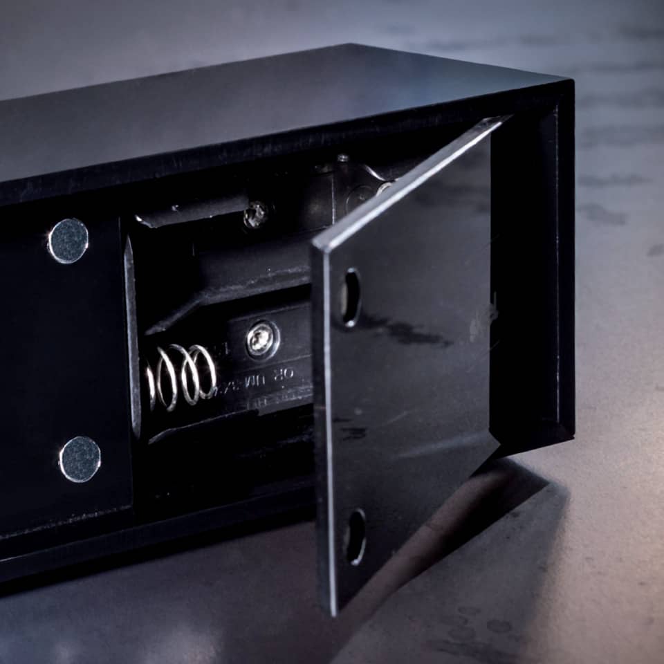 Batterie, Spring, Fach, Metall, Schwarz