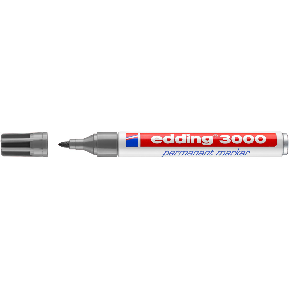 Permanentmarker, Markerstift, Edding 3000, Feiner Strich, Weißer Körper