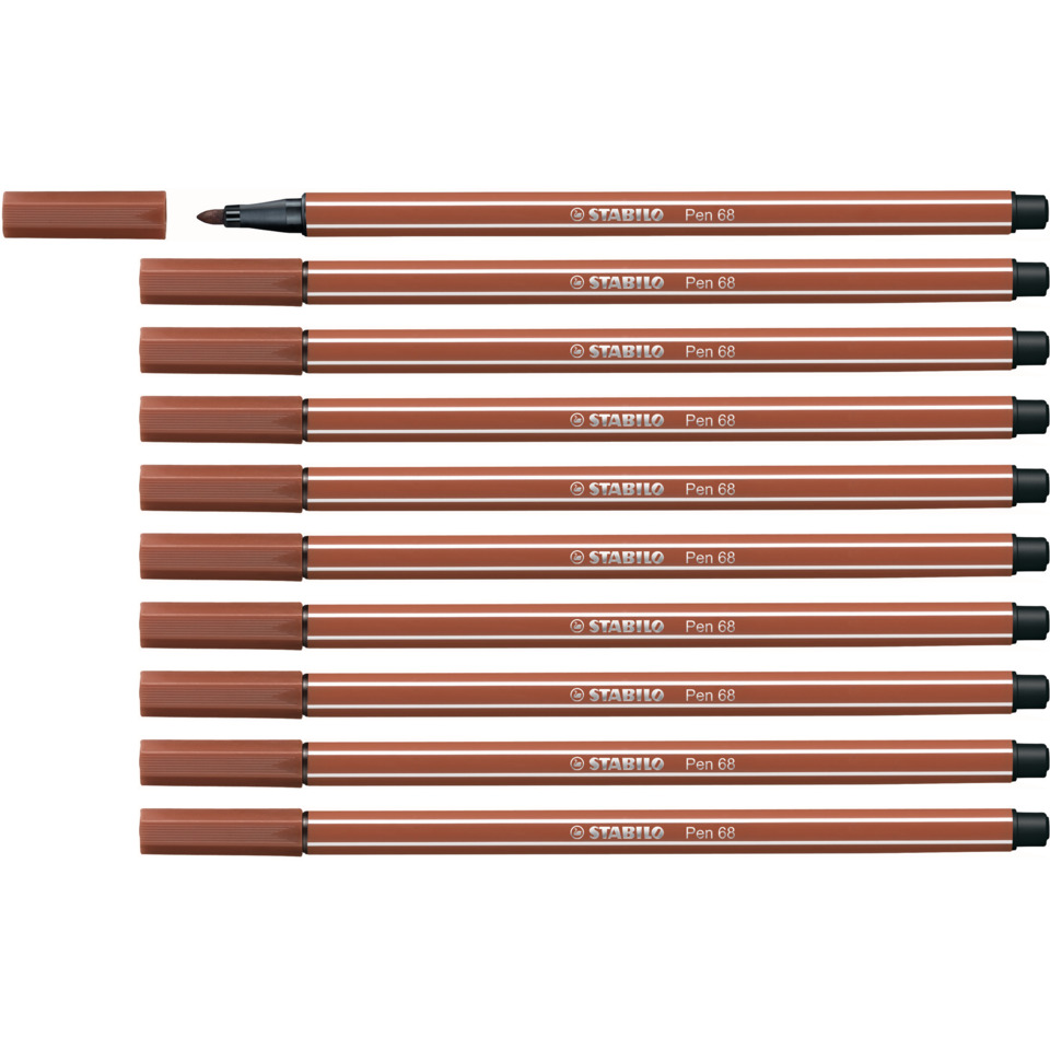Kunststift, Bleistift, Farbstift, Pen68, Stabilo Classic, graphite braun, Marker, Stiftset, Kunstbedarf, Stabilo Pen 68
