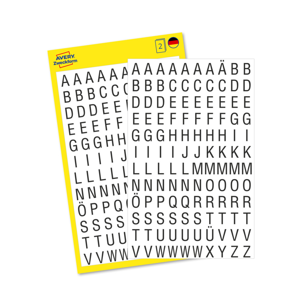 Alphabet-Tabelle, Buchstabenblatt, Großbuchstaben, deutsche Buchstaben, Übungsblatt