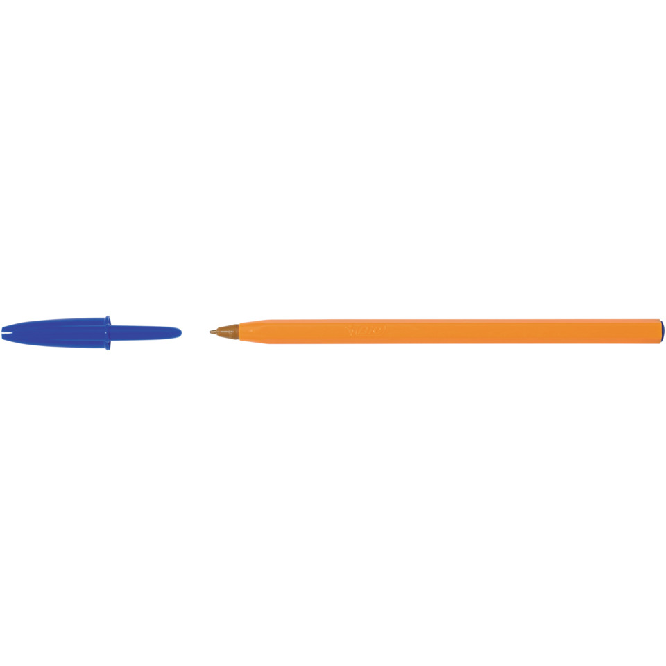 stift, Kugelschreiber, orange, blaues cap, ziehbar