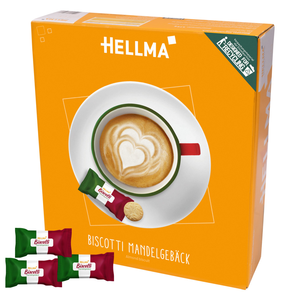 Kaffee, Tasse, Biscotti, Mandelgebäck, Verpackung