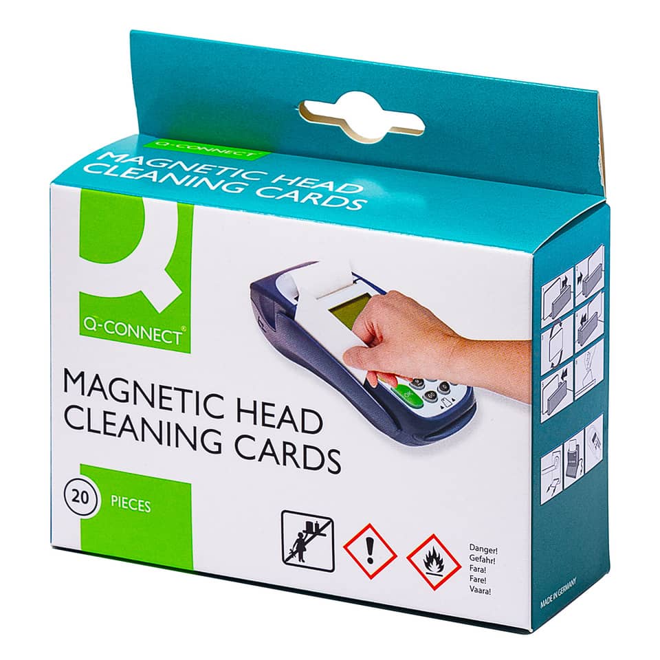 Magnetische Kopfreinigungskarten, Reinigungskarten, Elektronikreinigung, Verpackungskarton, 20 Stück