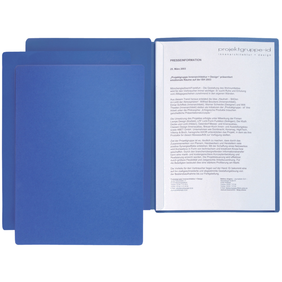 Ordner, Hülle, Dokumentenmappe, Blau, Kunststoff