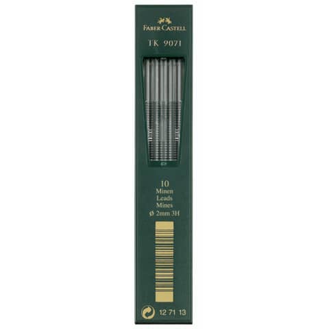 Fallmine TK®-9071 3H, 2mm, 10 Stück, schwarz FABER CASTELL 127113