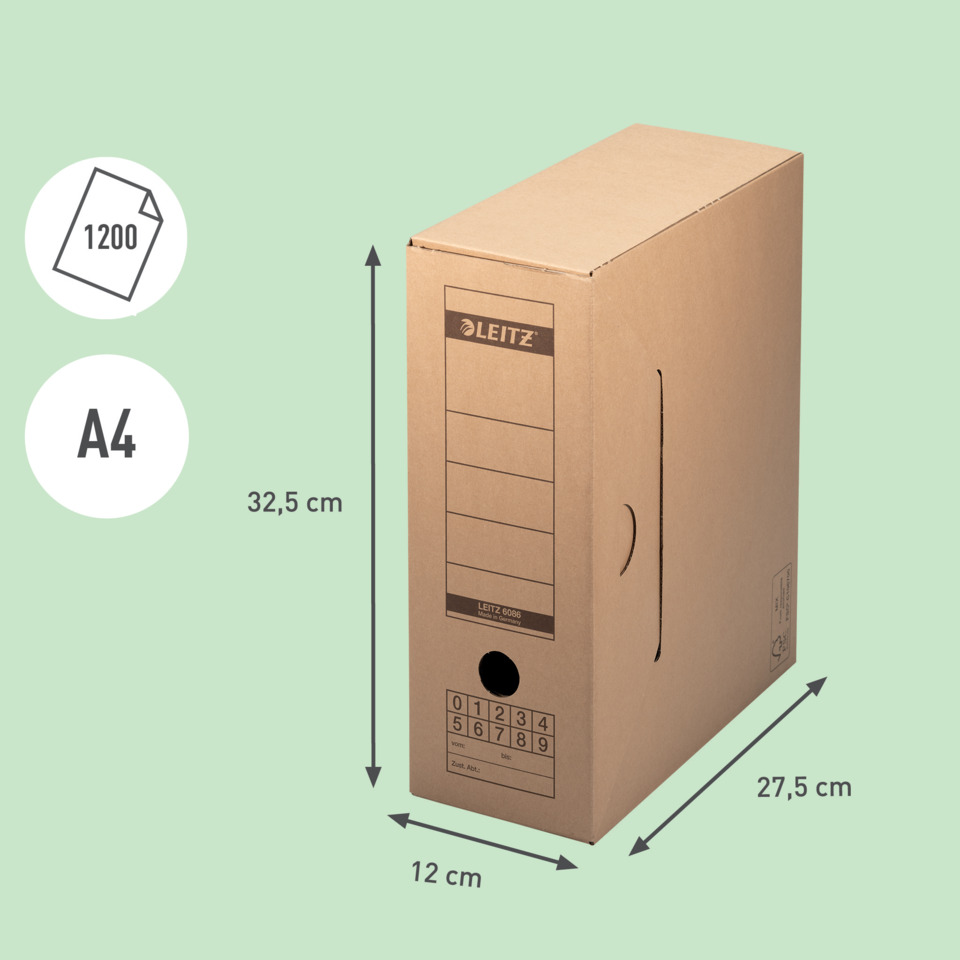 Kartonbox, Umreifte Box, A4 Box, Kartonschachtel, Leitz Box