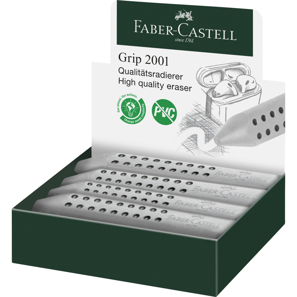 Griffschaber, Grip 2001, Qualitätsradierer, Hochwertiger Radiergummi, faltbarer Fall