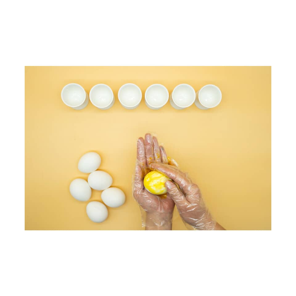 eier, eierpack, handschuh, handwerk, zubereitung