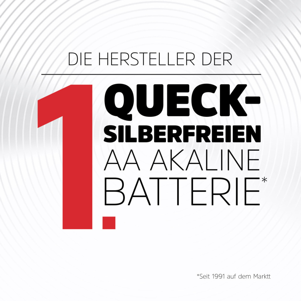logo, rote Zahl, 1, Batterie, Silberfrei