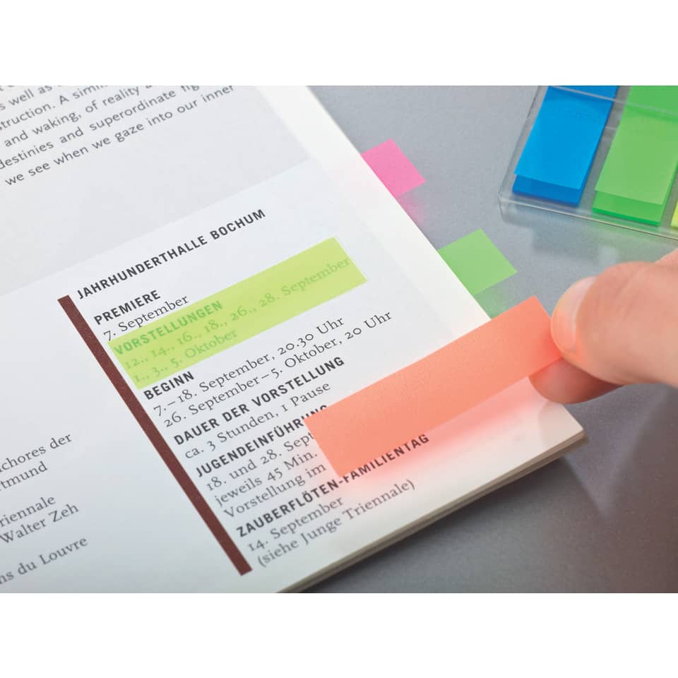 Post-it, Notizblock, Hochglanz-Poster, Bunte Haftnotizen, Streifen-Markierung