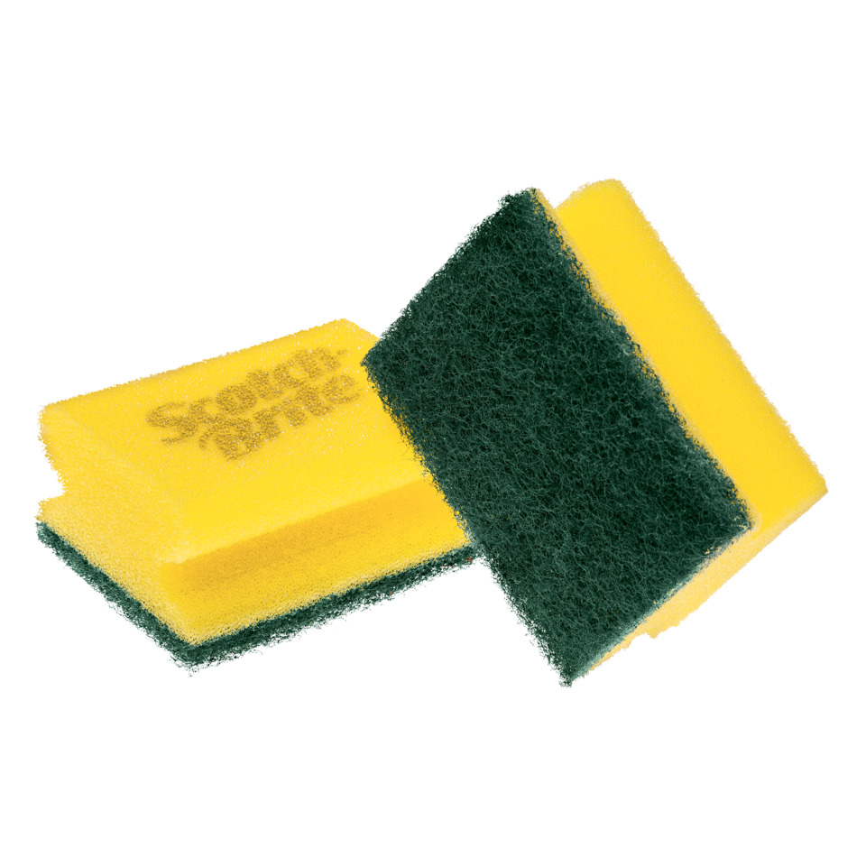 Schwämme, Schwamm mit Scheuerseite, gelb, Griffschwamm, Küchenschwamm