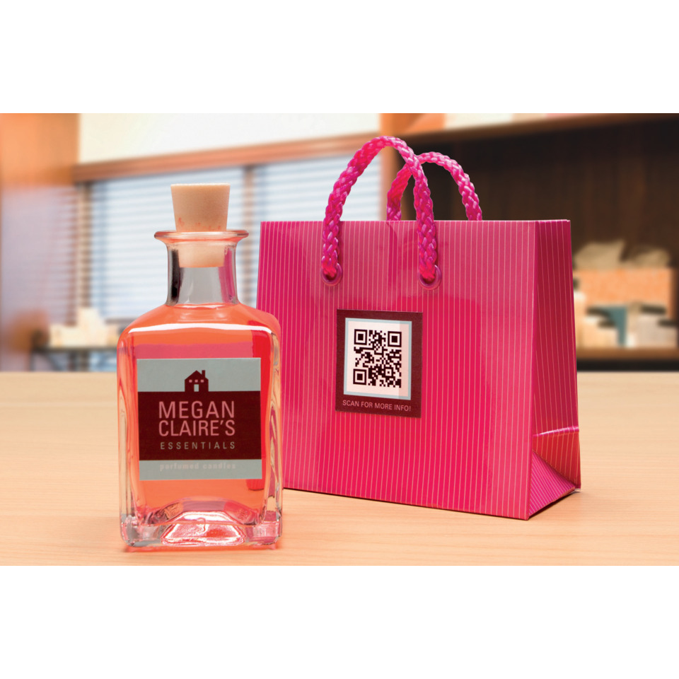 Parfümflakon, Rosé, Glasflasche, Geschenktüte, Rechteckig