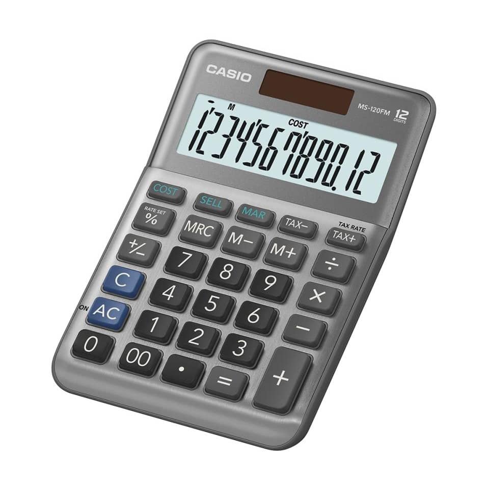 Taschenrechner, Casio, 12-stellig, große Anzeige, Tastenlayout