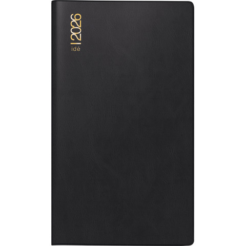 Taschenkalender TM 11 2026, 8,7 x 15,3 cm, 1M/2S, Kunststoff, schwarz RIDO 70-40 202 906