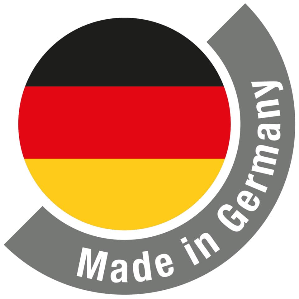 Germany flag, German flag, round emblem, Made in Germany, tricolor circle