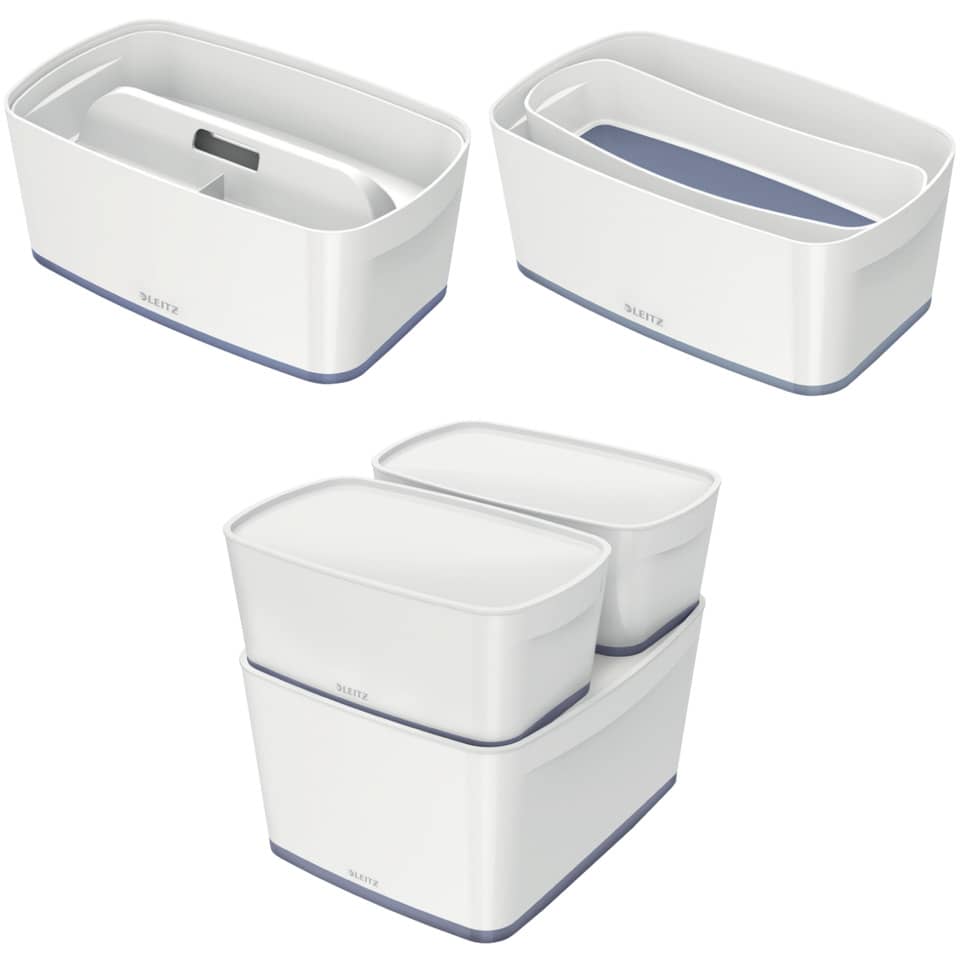 Aufbewahrungsbox, Grifflose Box, Kunststoffbox, Aufbewahrungsbehälter, Modulares Set