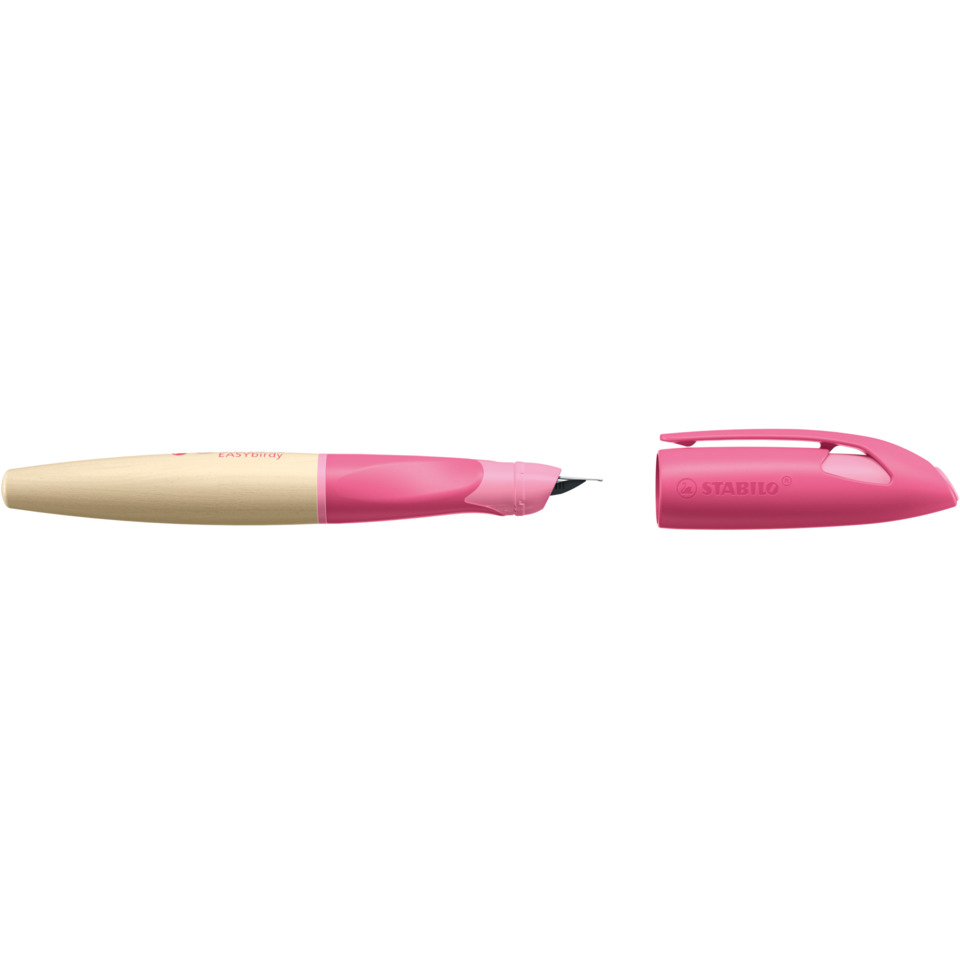 Kugelschreiber, Füllfederhalter, pink, Holzbody,  retractable-tip