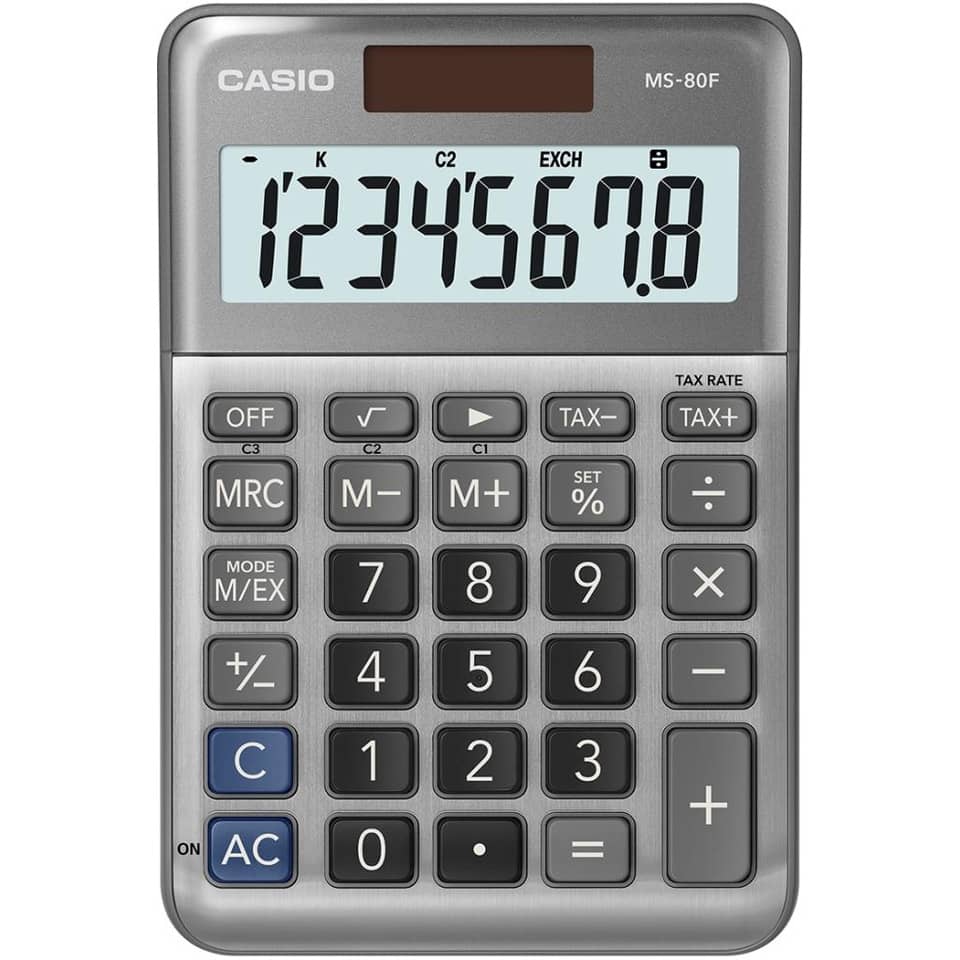 Taschenrechner, Casio, Tischrechner, LED-Anzeige, 14-stellig