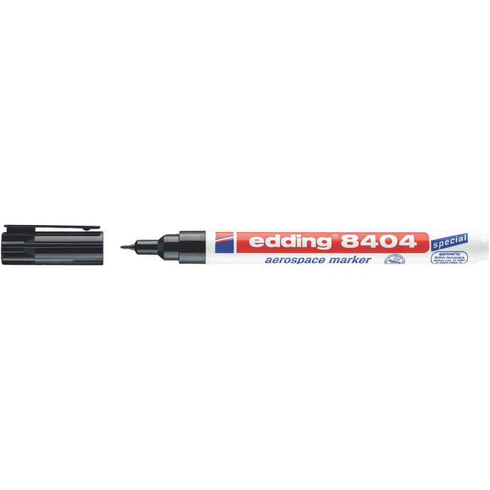 Marker, Edding 8404, Aerospace marker, Fine tip, White body