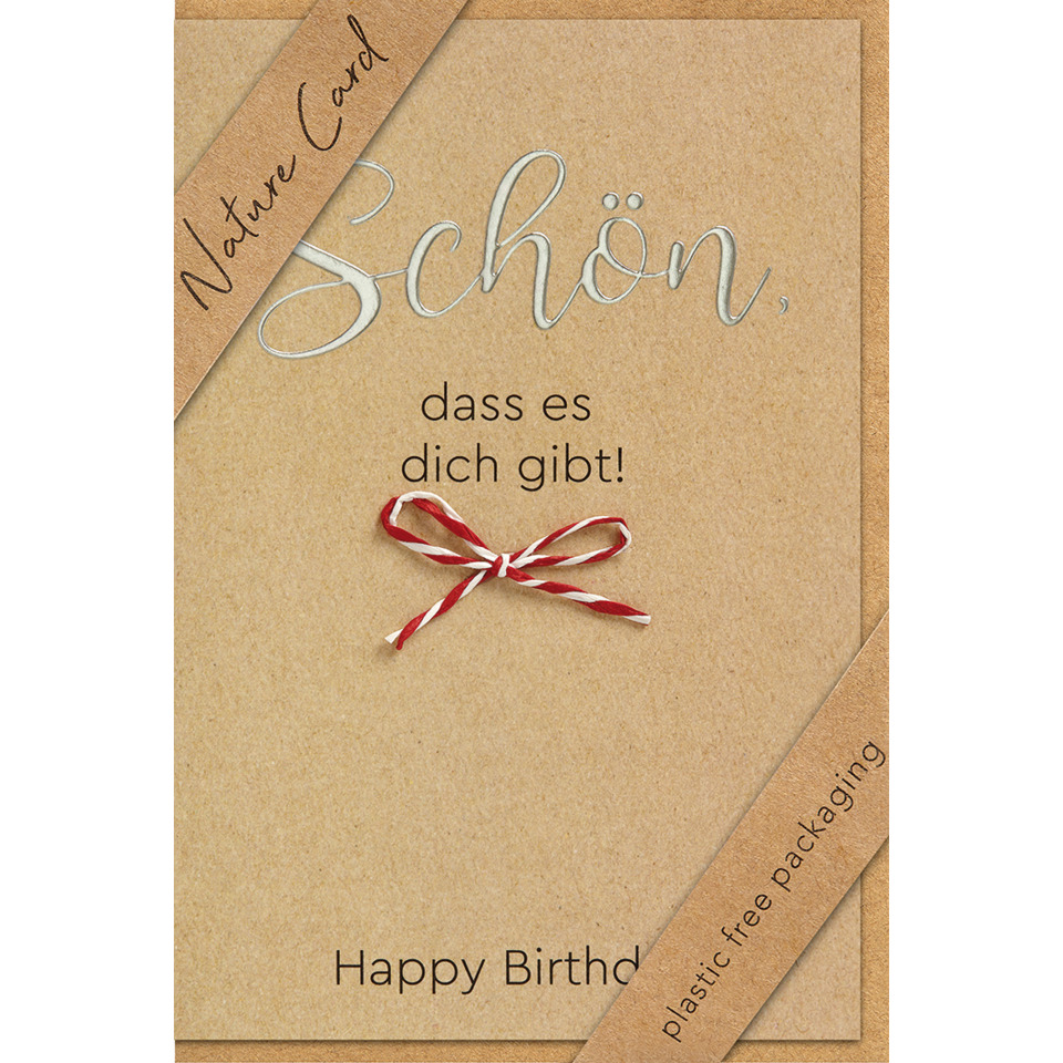 Kartonkarte, Grußkarte, Naturkarton, Geburtstag, Banderoese