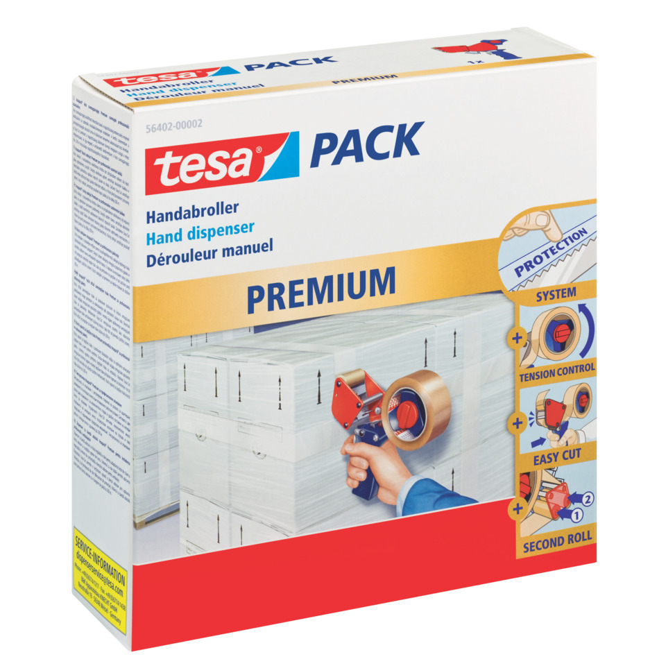 Handdispenser, Handspender, Premium, Tesa Pack, Kartonverpackung, Handdispenser, Abroller, Tesa Pack, Premium, Kartonpackung