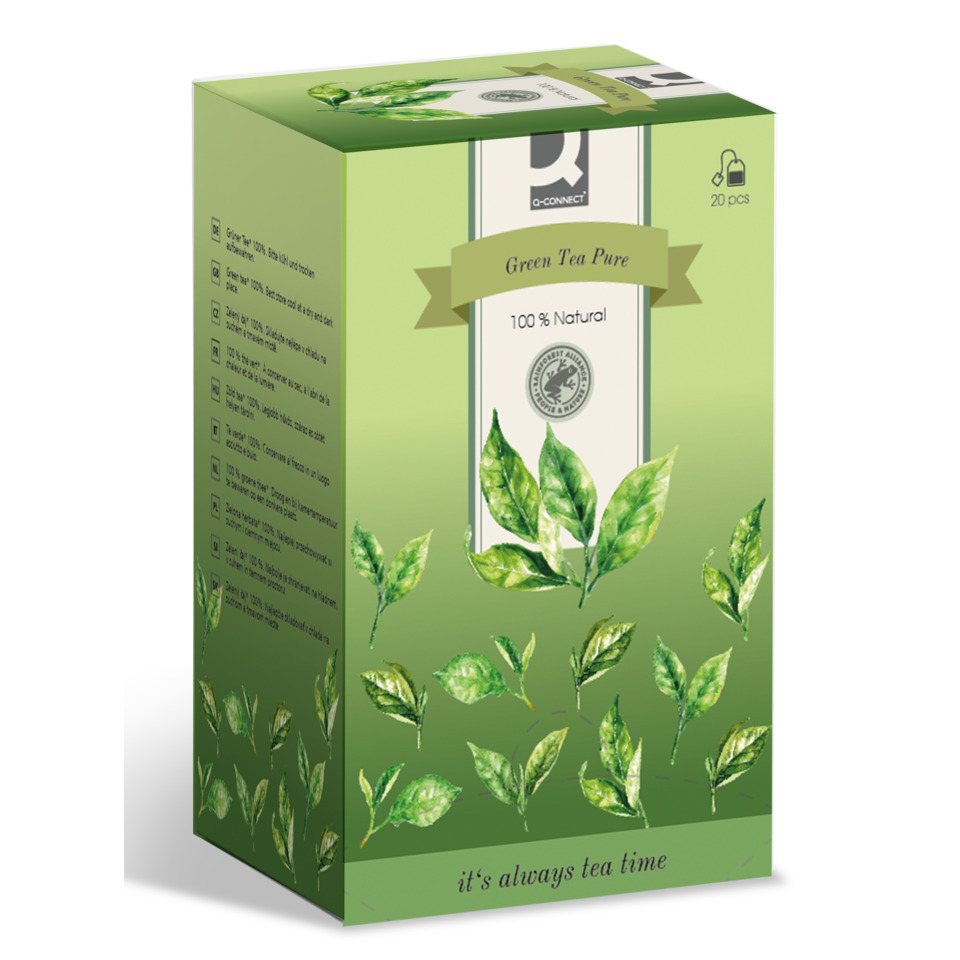 Grüner Tee, Teebox, Kräutertee, Naturbelassen, Blätter Muster