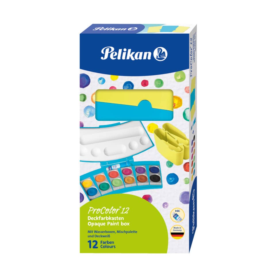 Malbox-Set, Aquarellfarben, Deckfarben, 12 Farben, Präzisions-Palette