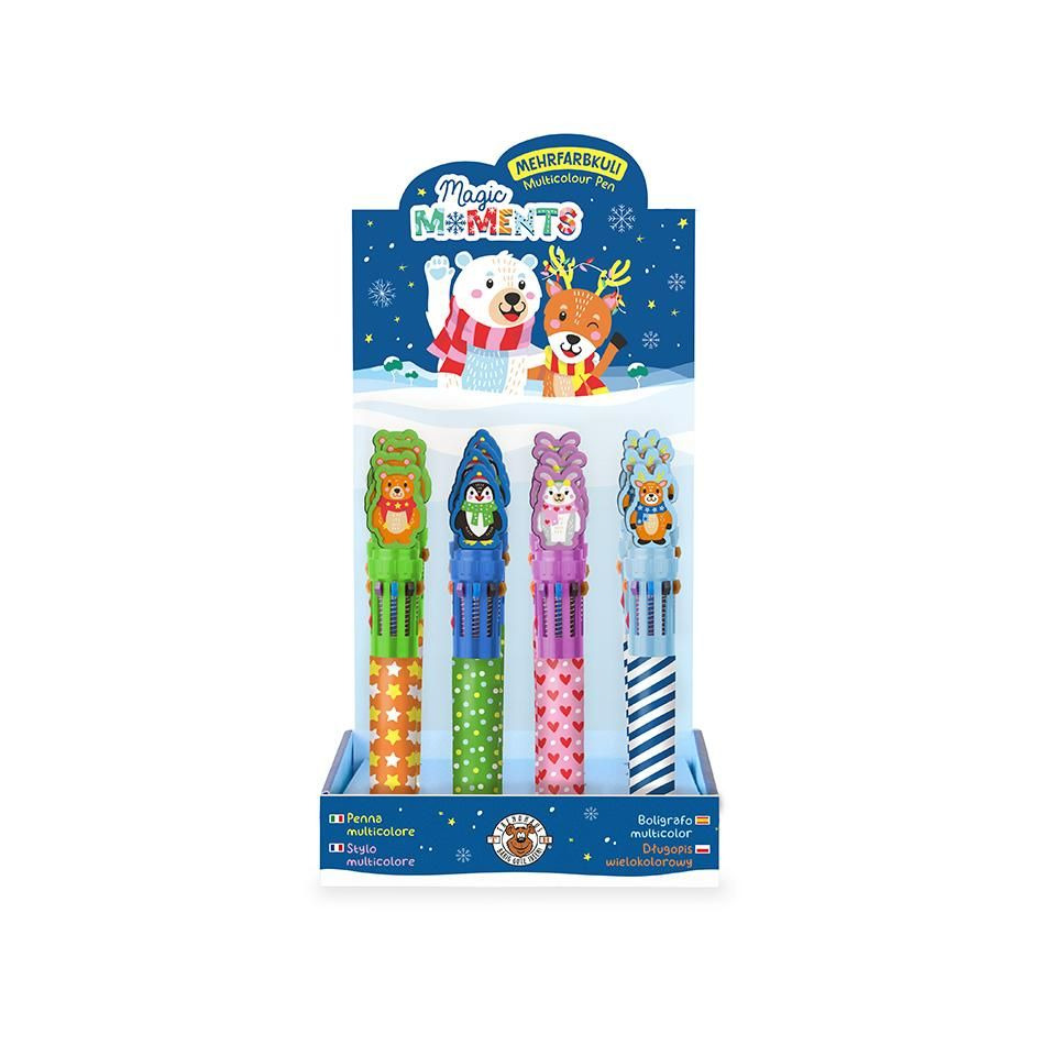 Mehrfarbkugelschreiber Magic Moments mit Topper, 4-fach sortiert TRENDHAUS 965608