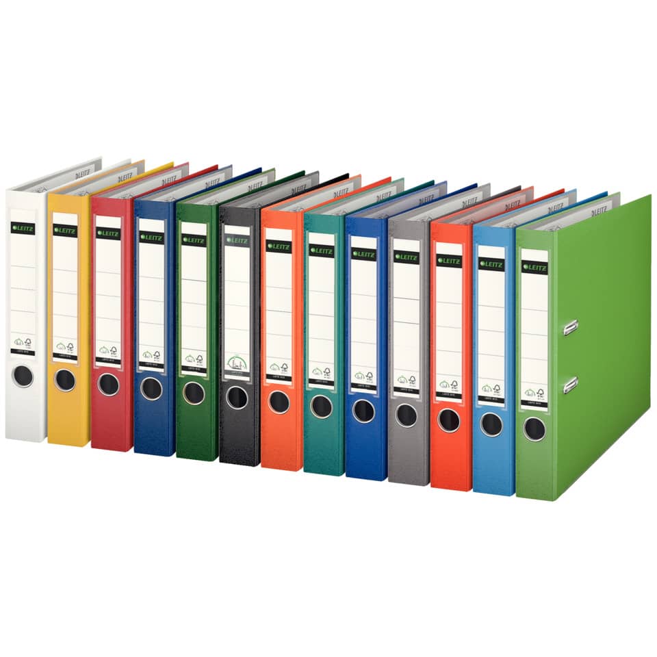 A4-Folder, Ordner farbig, Ringbindung, Etikettenfeld, Büroordner