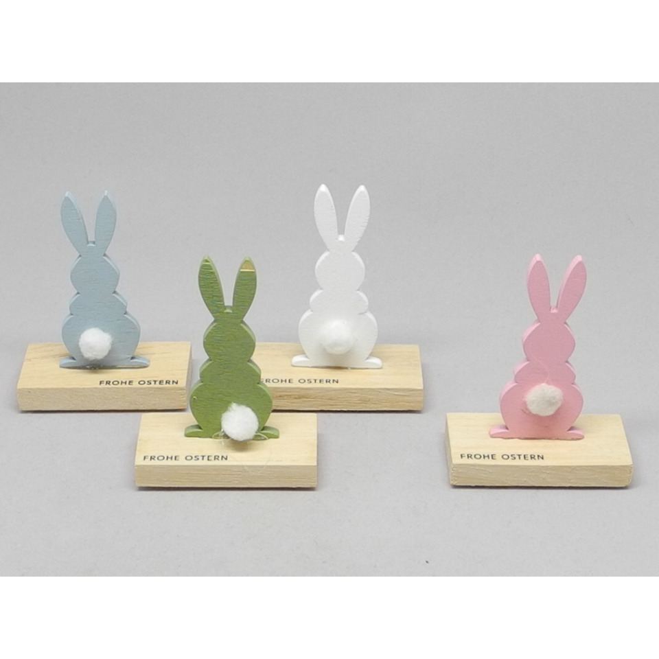 Osterhase, Holzfigur, Bastelfigur, Niedlich, Farbige Dekoration