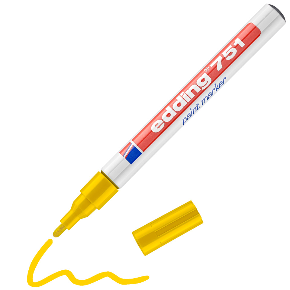 malfarbe, gelb, filzmarker, gelber deckel, zweikammermarker