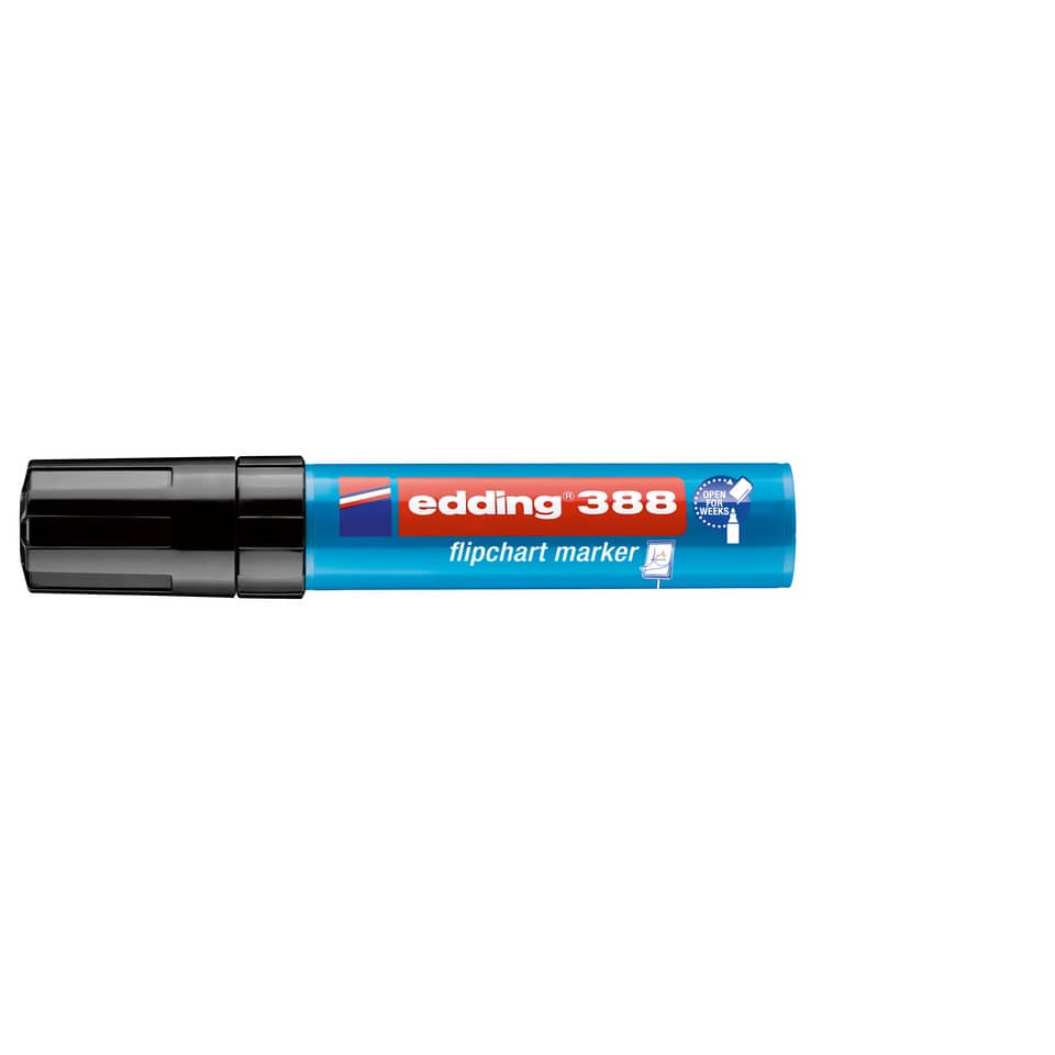 Flipchartmarker 388, 4-12mm, Keilspitze, schwarz EDDING 388-1