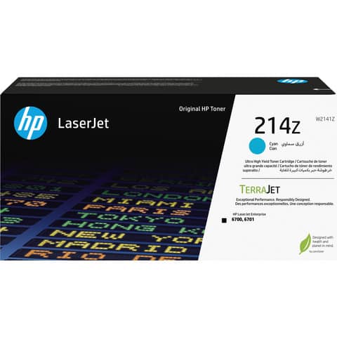 Lasertoner Nr.214Z, 26.000 Seiten, cyan HP W2141Z
