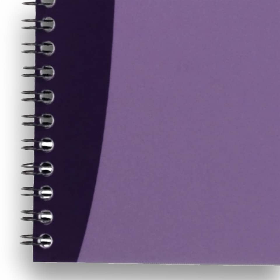 Notizbuch, Spiralbindung, Lila, Kartenfolie, Papier